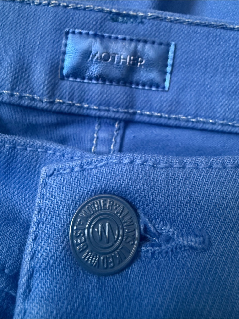 MOTHER Lil Patch Pocket Undercover Sneak in Snorkel Blue Size 27 - Picture 7 of 10